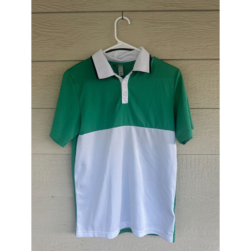 Adidas HEAT.RDY Green White Soccer Polo Shirt - Youth XL / Men's XS Slim